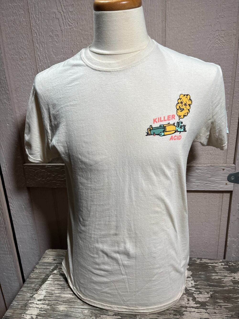 Killer Acid off white T Shirt Size Medium psychedelic